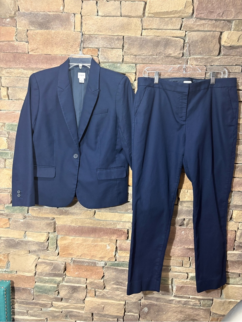 J Crew Blazer Navy Blue Suit Classic Business Preppy Academia 12